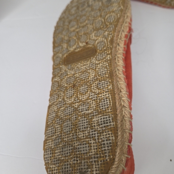 Coach Red  Espadrille Slippers Size 7 - Picture 7 of 7